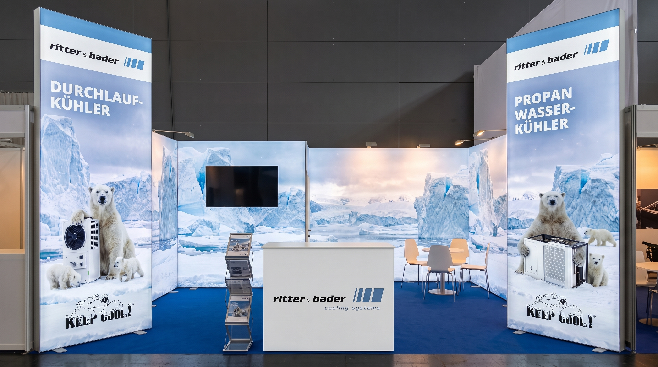 Messestand nachher – durchgängige Eiswelt