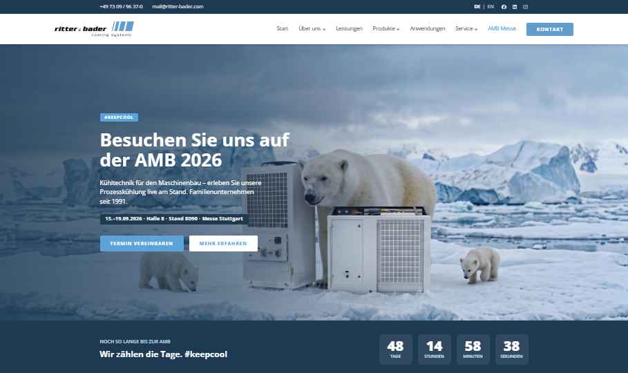 Screenshot der AMB 2026 Landingpage