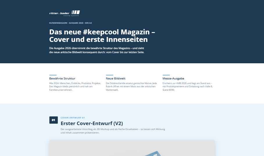Screenshot des Magazins keep cool