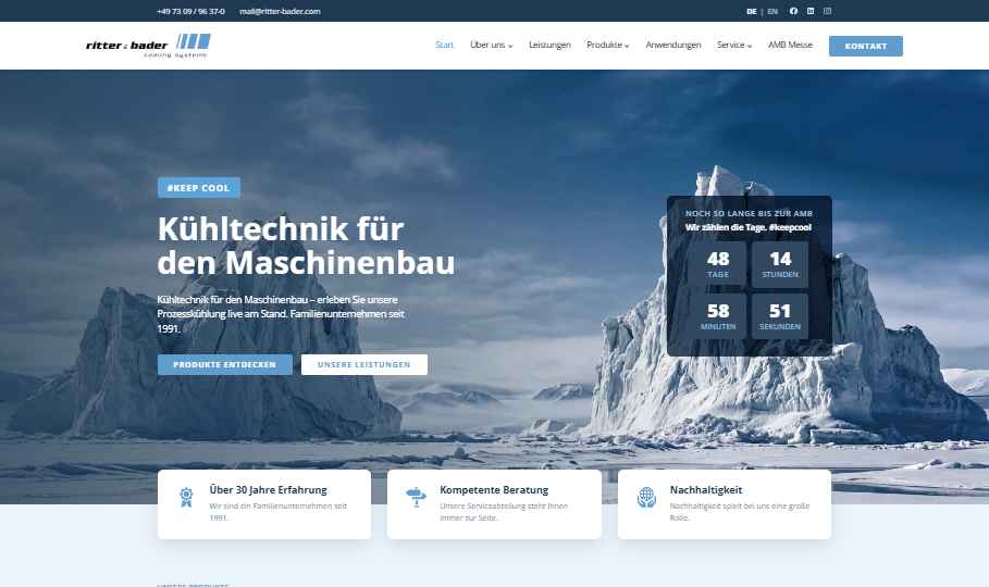 Screenshot der Startseite