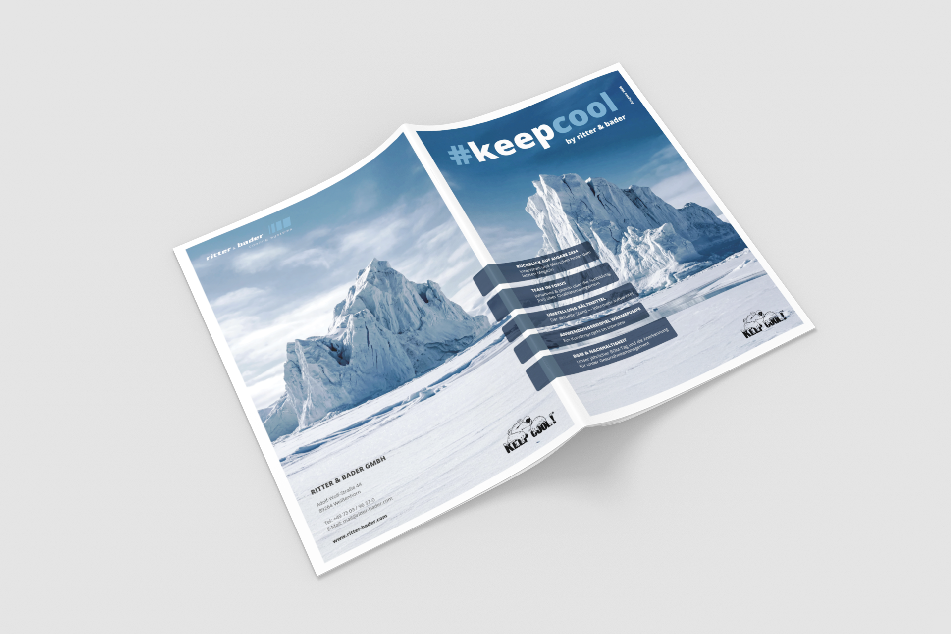 3D-Mockup des V4-Umschlags – Vorder- und Rückseite